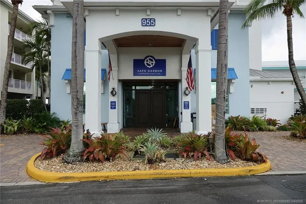 a front view of a house with entertaining space