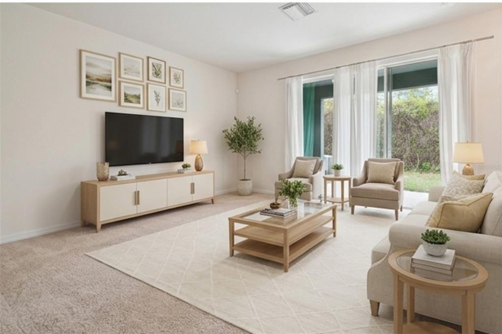8986 Indigo Trail Loop Riverview, FL 33578 - Photo 12 of 48 a living room with furniture and a flat screen tv