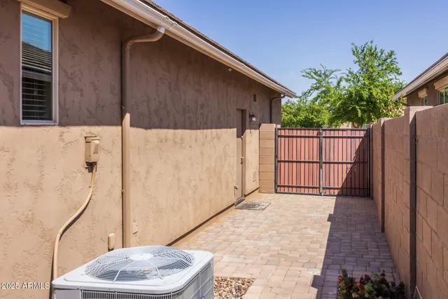 a backyard of a house