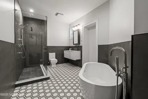 a view of a street with a building in the background