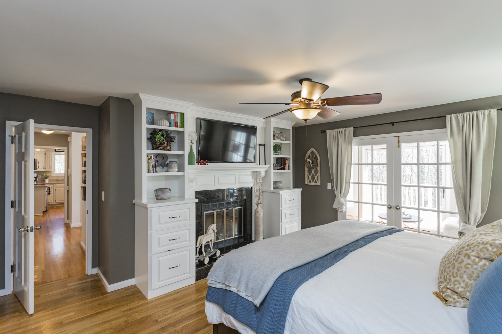804 High Point Ridge Road Franklin, TN 37069 - Photo 22 of 50 a bedroom with a bed and a flat screen tv