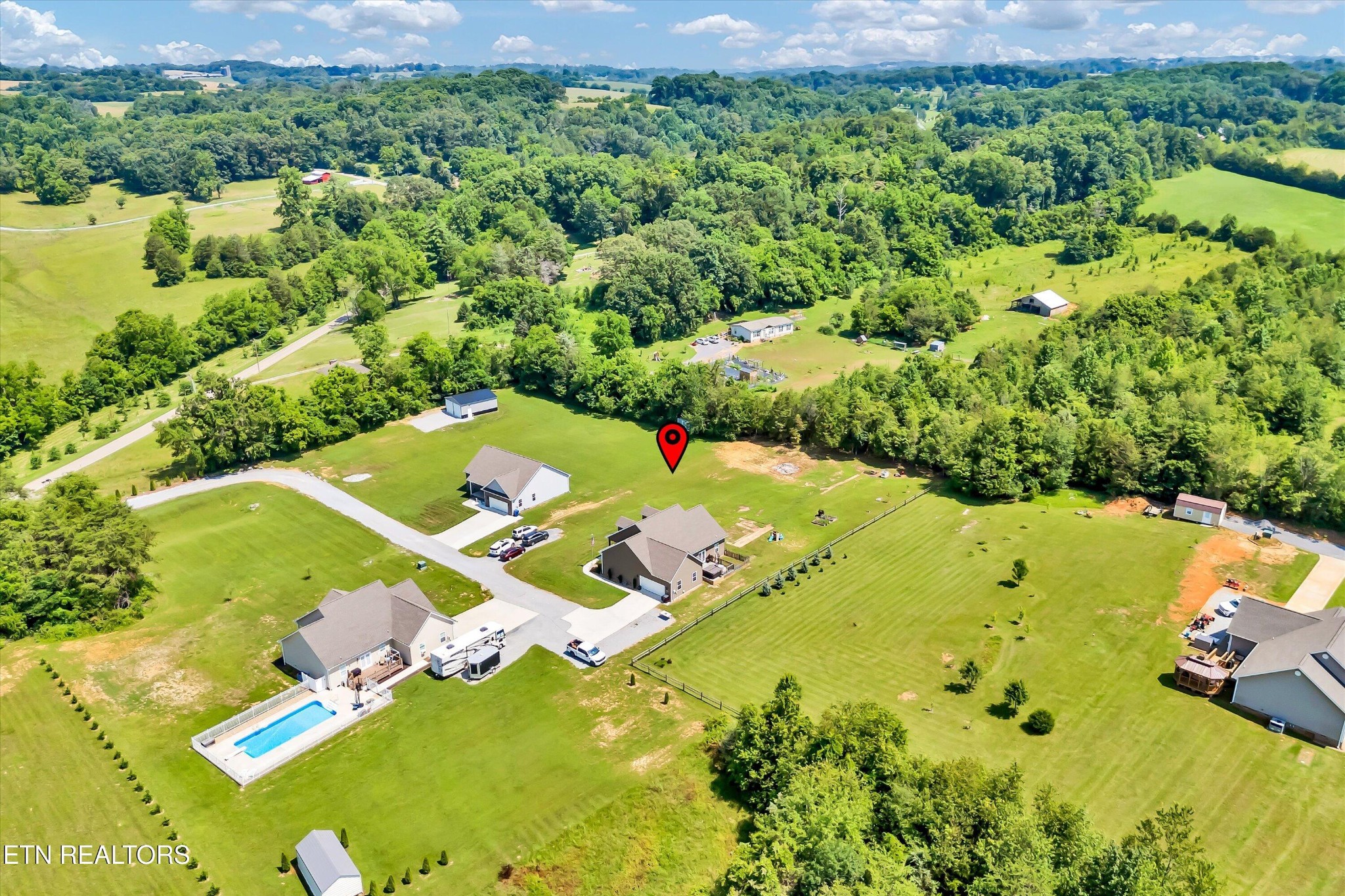 4806 Salem Road Greenback, TN 37742 - Photo 29 of 31 an aerial view of a pool yard swimming pool and outdoor seating