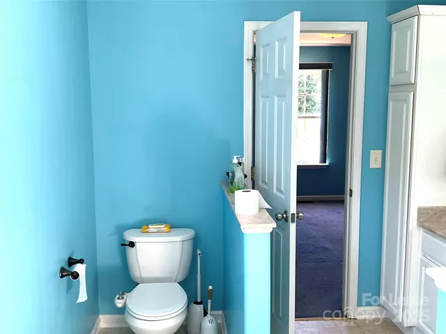 a bathroom with a toilet and a sink