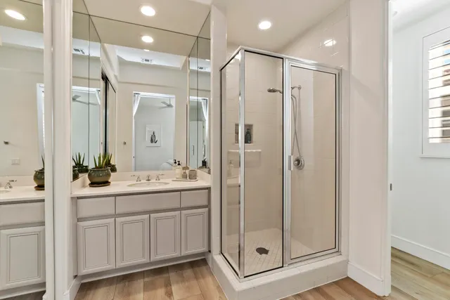 a view of a chairs and table in the patio