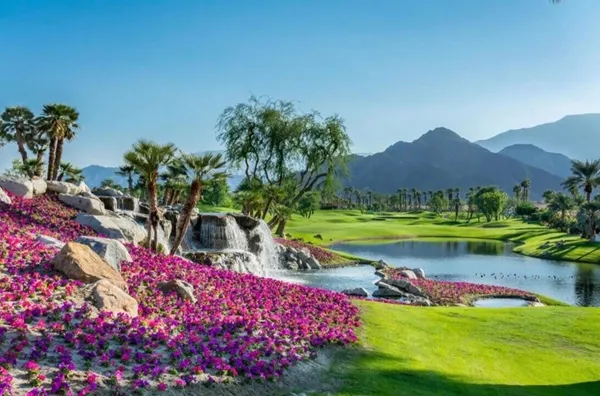 a view of mountains in the background