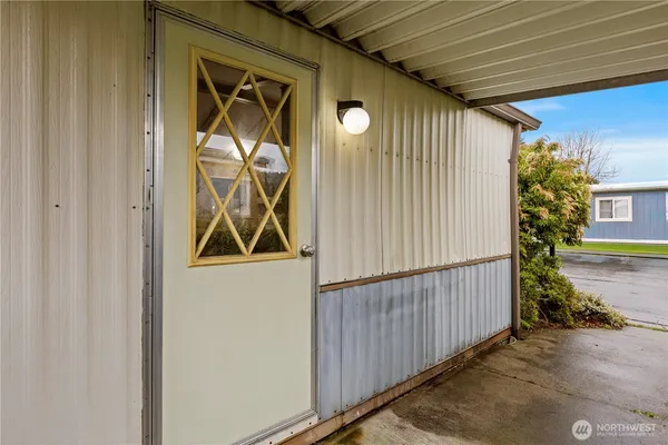 a view of front door