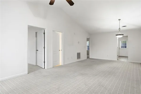 an empty room with a window