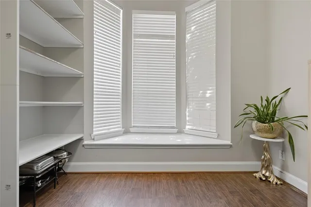 a view of a window in a room