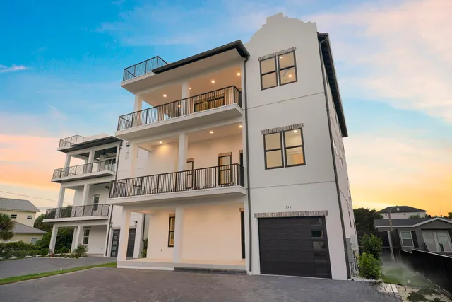 a front view of a building