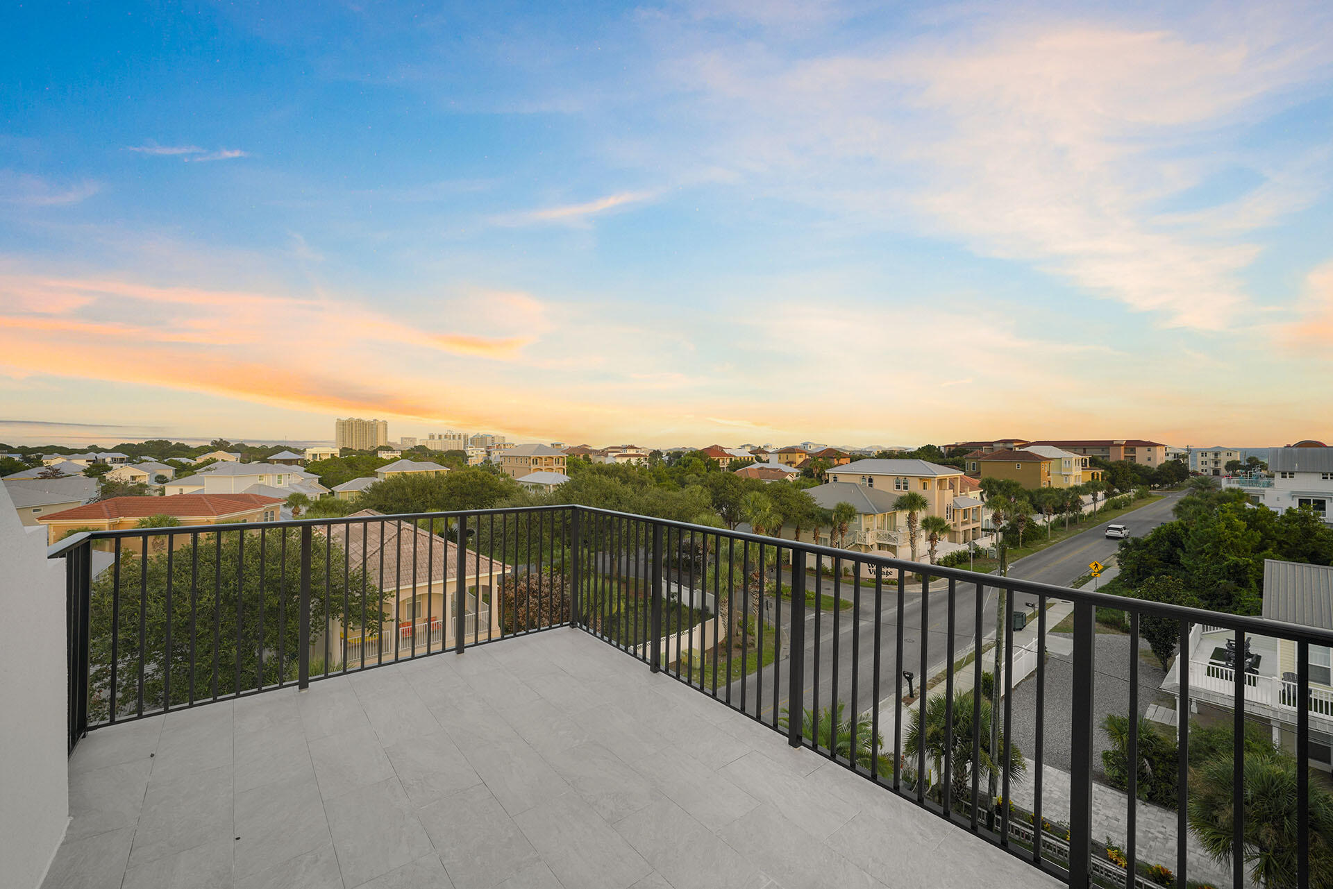 336 South Holiday Road Destin, FL 32550 - Photo 38 of 40 a view of city and mountain from a balcony