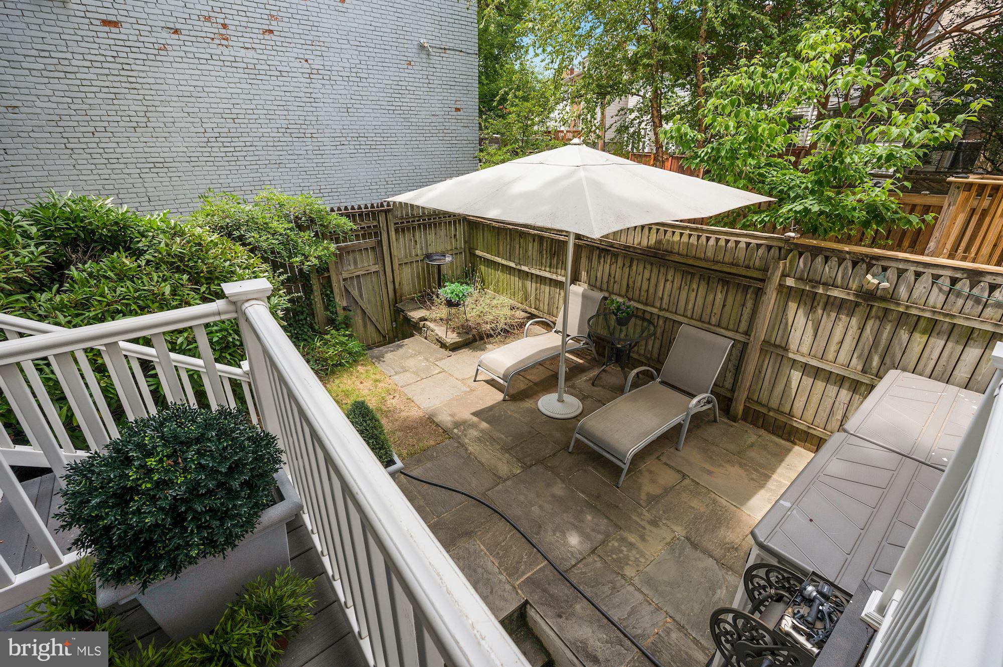 1391 D Street Northeast Washington, DC 20002 - Photo 27 of 39 Spacious Patio, outdoor furniture conveys