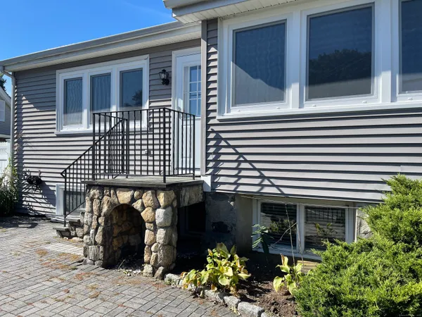 a front view of a house