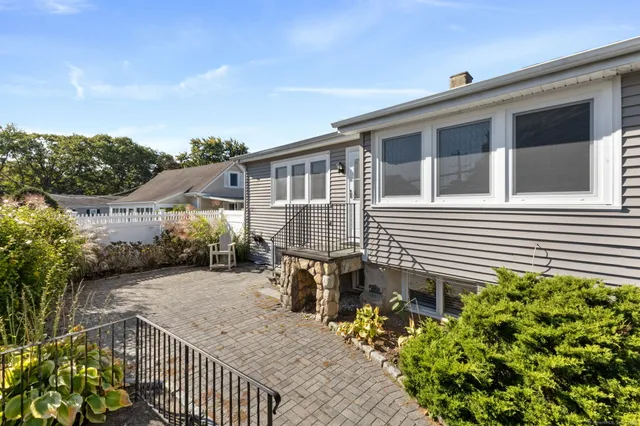 a view of a house with a patio