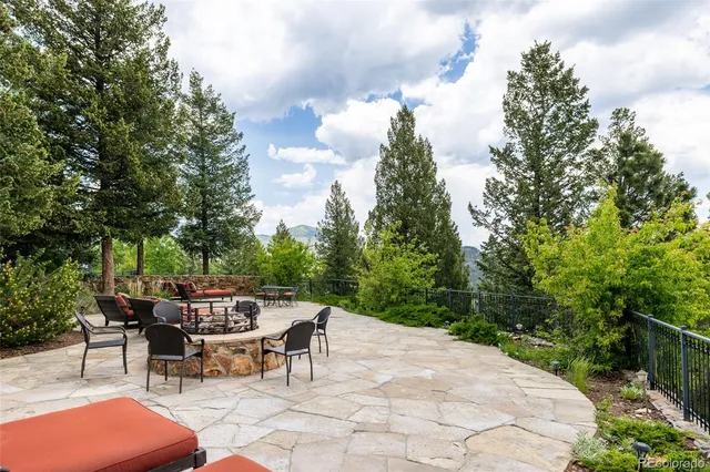 a view of a tables and chairs in the patio
