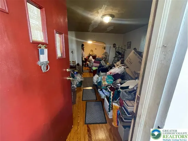 a view of a storage room with washer and dryer