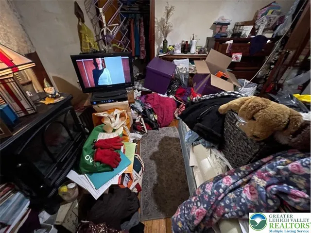 a view of a storage room