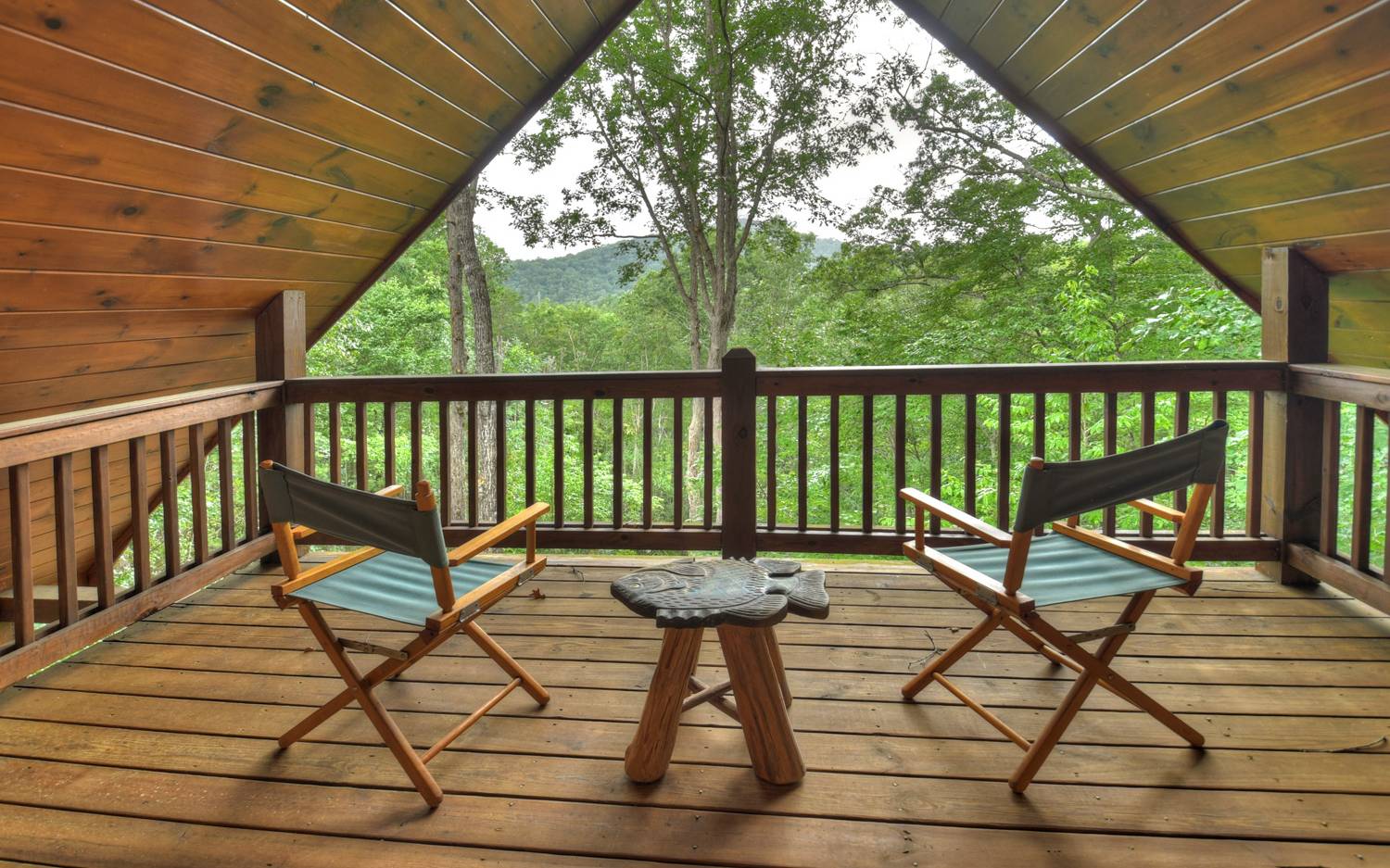 124 White Tail Ridge Blue Ridge, GA 30513 - Photo 6 of 42 a view of a chairs on wooden deck