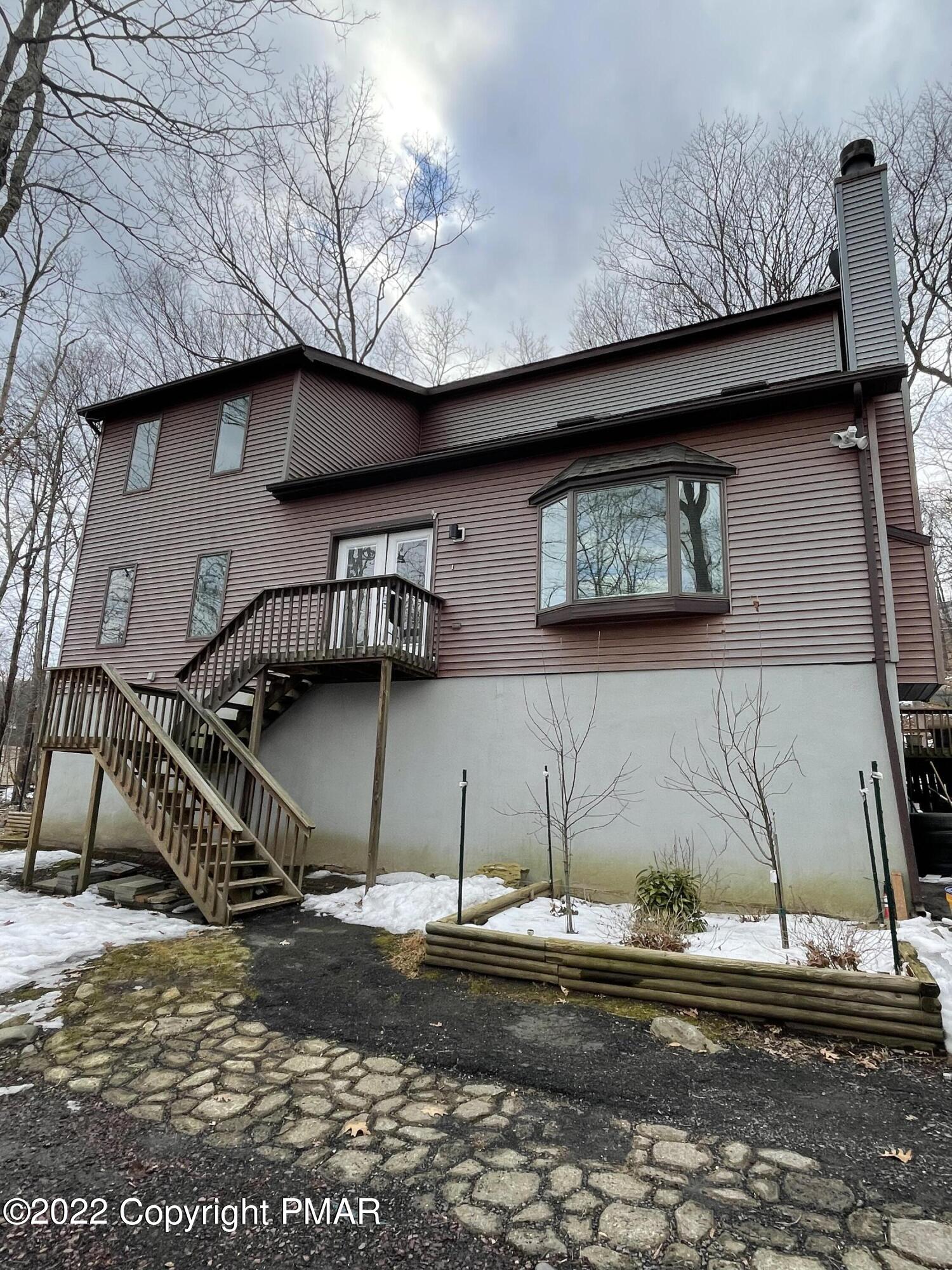 a front view of a house