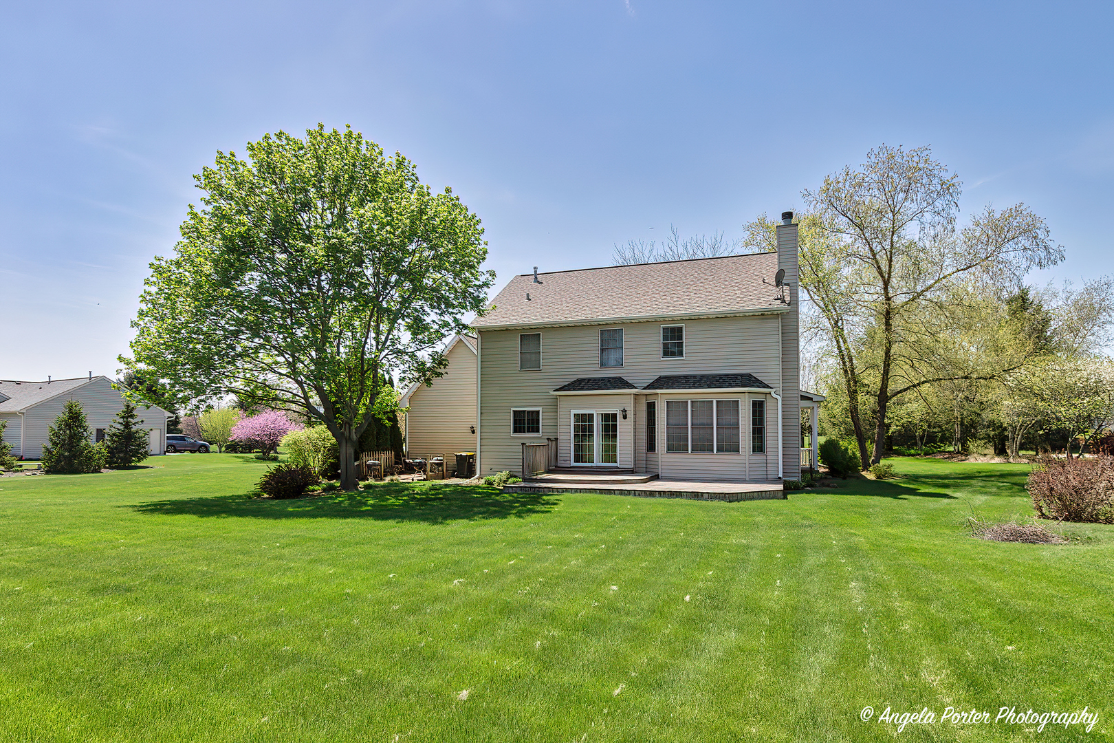 10916 East Riviera Drive Spring Grove, IL 60081 - Photo 3 of 43 a front view of a house with a yard and trees