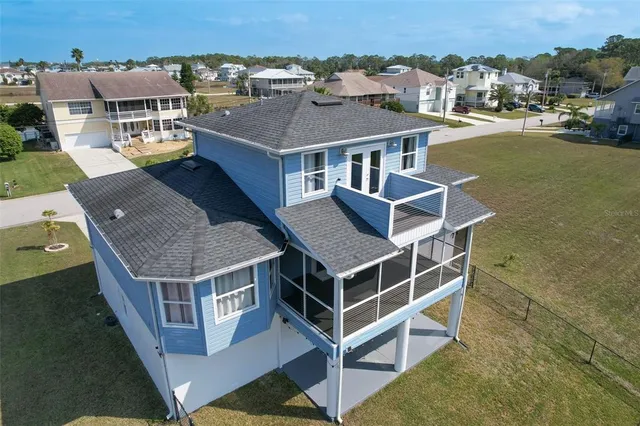 a view of a garage with a bike and car