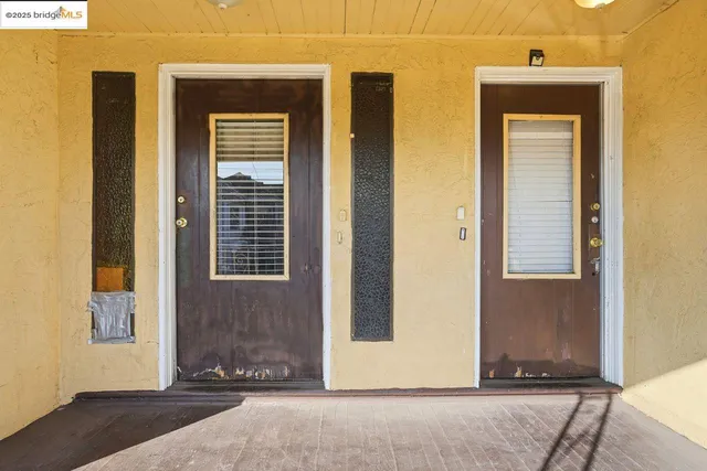 a view of front door of house