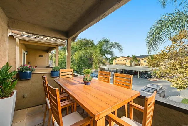 a view of an outdoor space with seating area