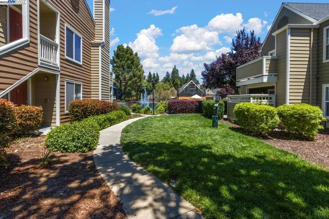 a view of a lake with houses