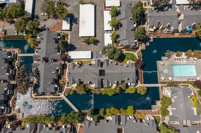 an aerial view of multiple house