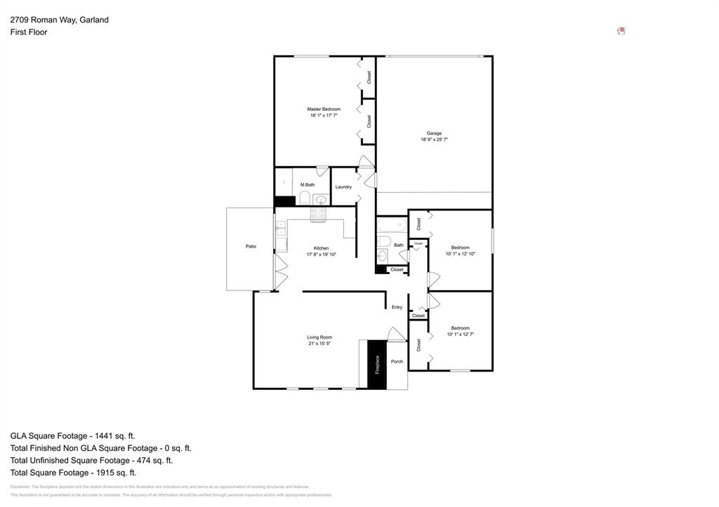 2709 Roman Way Garland, TX 75040 - Photo 16 of 16 a picture of a floor plan