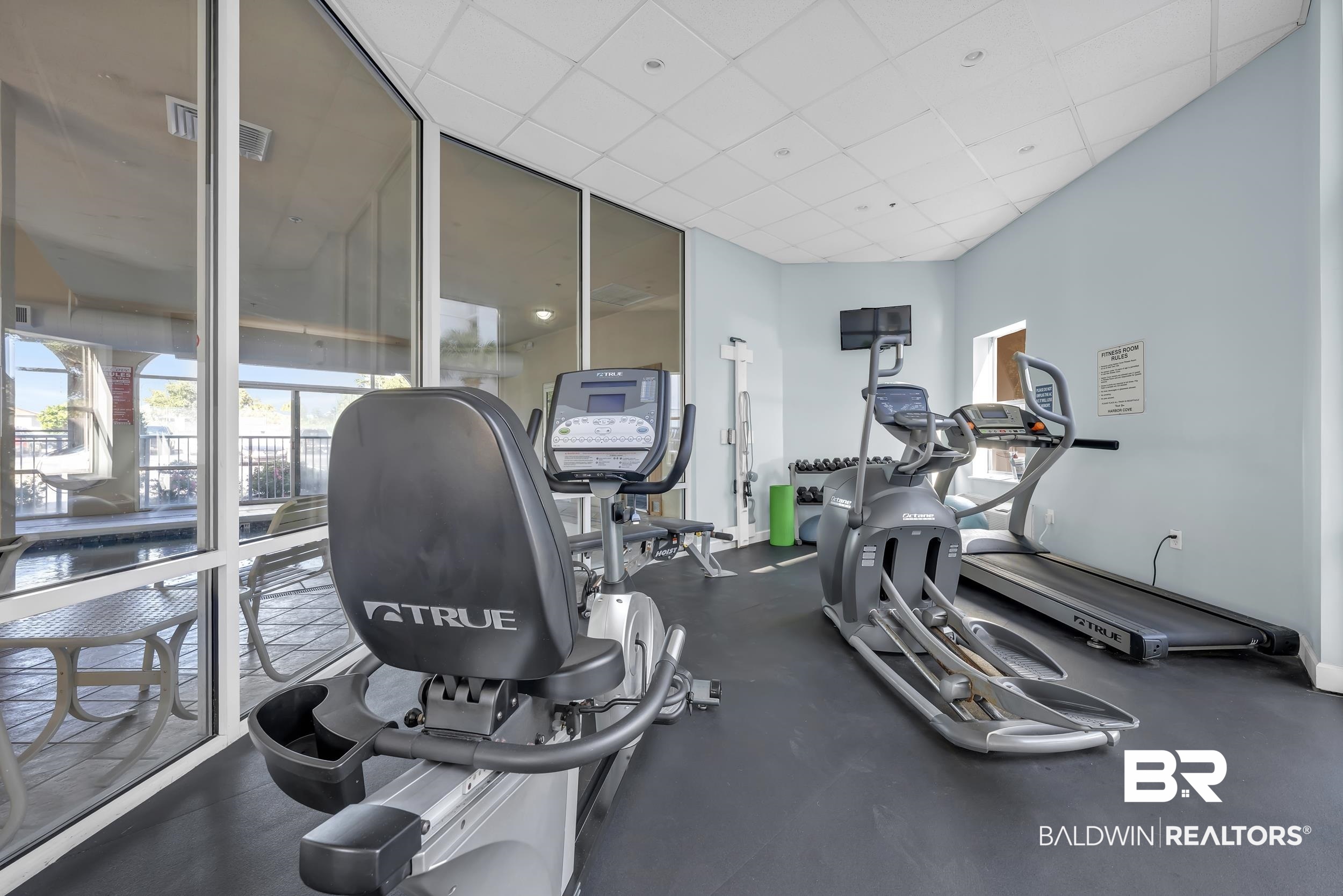 27282 Canal Road, Unit 104 Orange Beach, AL 36561 - Photo 70 of 79 Workout area with a drop ceiling