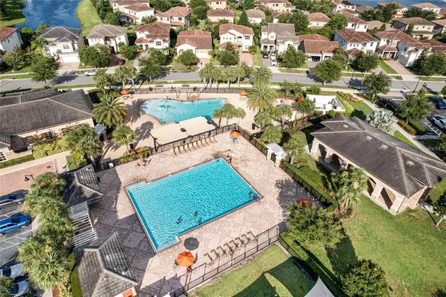 an aerial view of a city