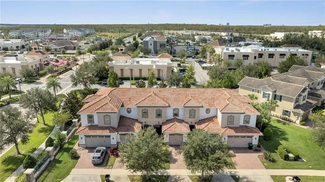 an aerial view of multiple house
