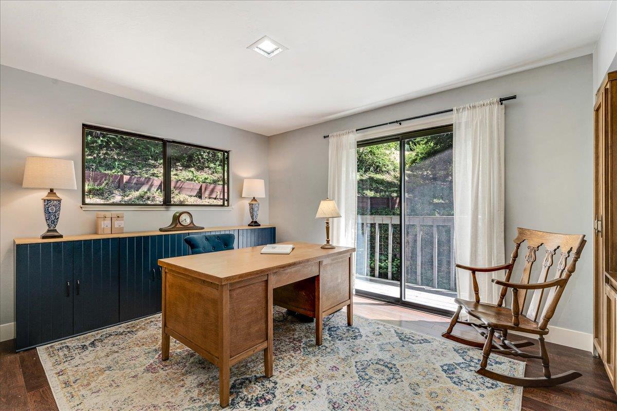 284 Brooktree Ranch Road Aptos, CA 95003 - Photo 20 of 30 a room with furniture a window and white walls