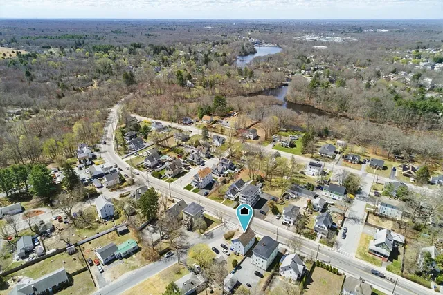 an aerial view of multiple house