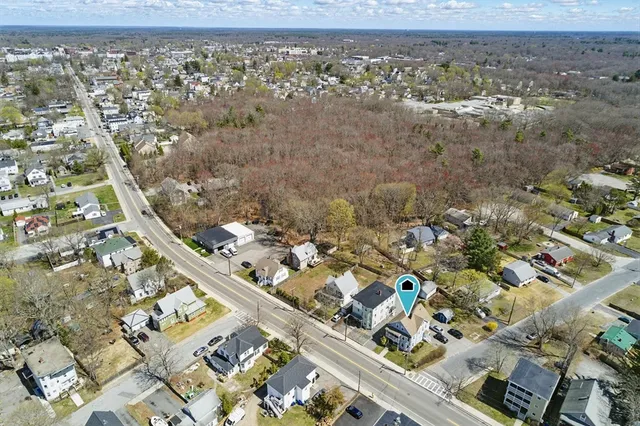 an aerial view of multiple house