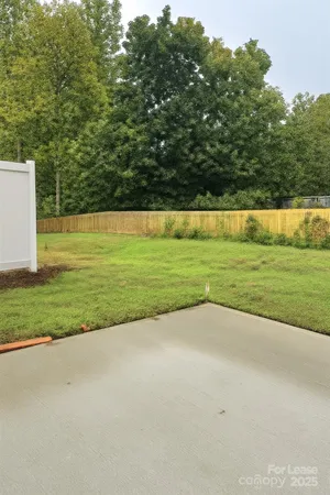 a view of back yard of the house