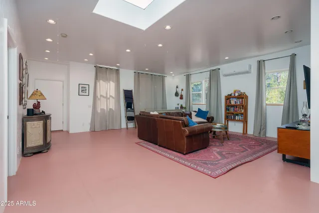 a view of a porch with furniture