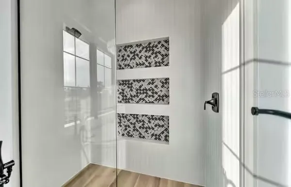 a view of bathroom with a shower
