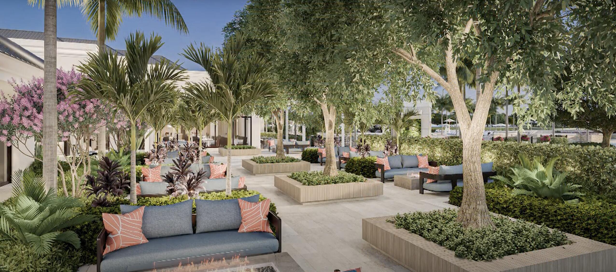 5529 Steeple Chase Boca Raton, FL 33496 - Photo 51 of 56 a view of a patio with couches a table and chairs and potted plants