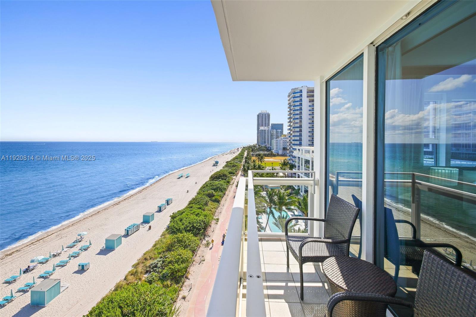 6801 Collins Avenue, Unit 822(DOOR) Miami Beach, FL 33141 - Photo 11 of 30 a view of balcony with furniture