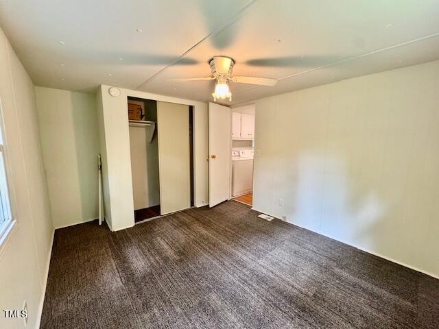 951 Harris Mill Road Rougemont, NC 27572 - Photo 16 of 89 a view of empty room with wooden floor and fan