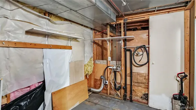 a view of a room with rack on the wall