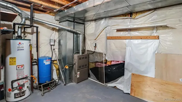 a view of a city with flower plants