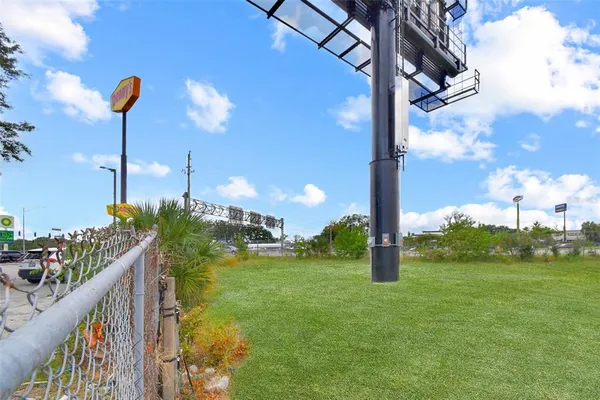 a view of a garden from a balcony