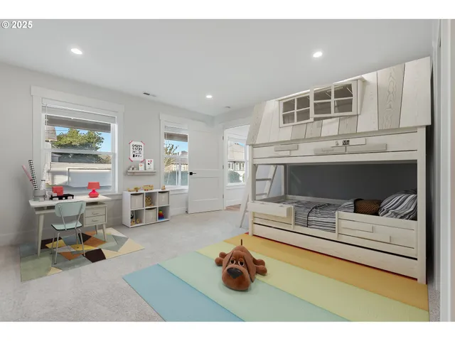 a room with furniture and a table