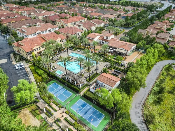 an aerial view of a city