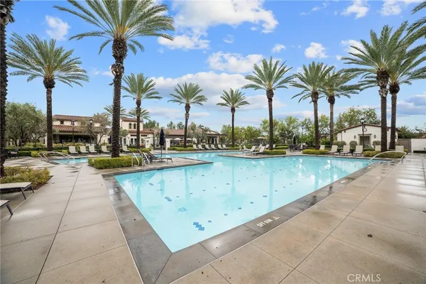 a view of outdoor space with palm trees