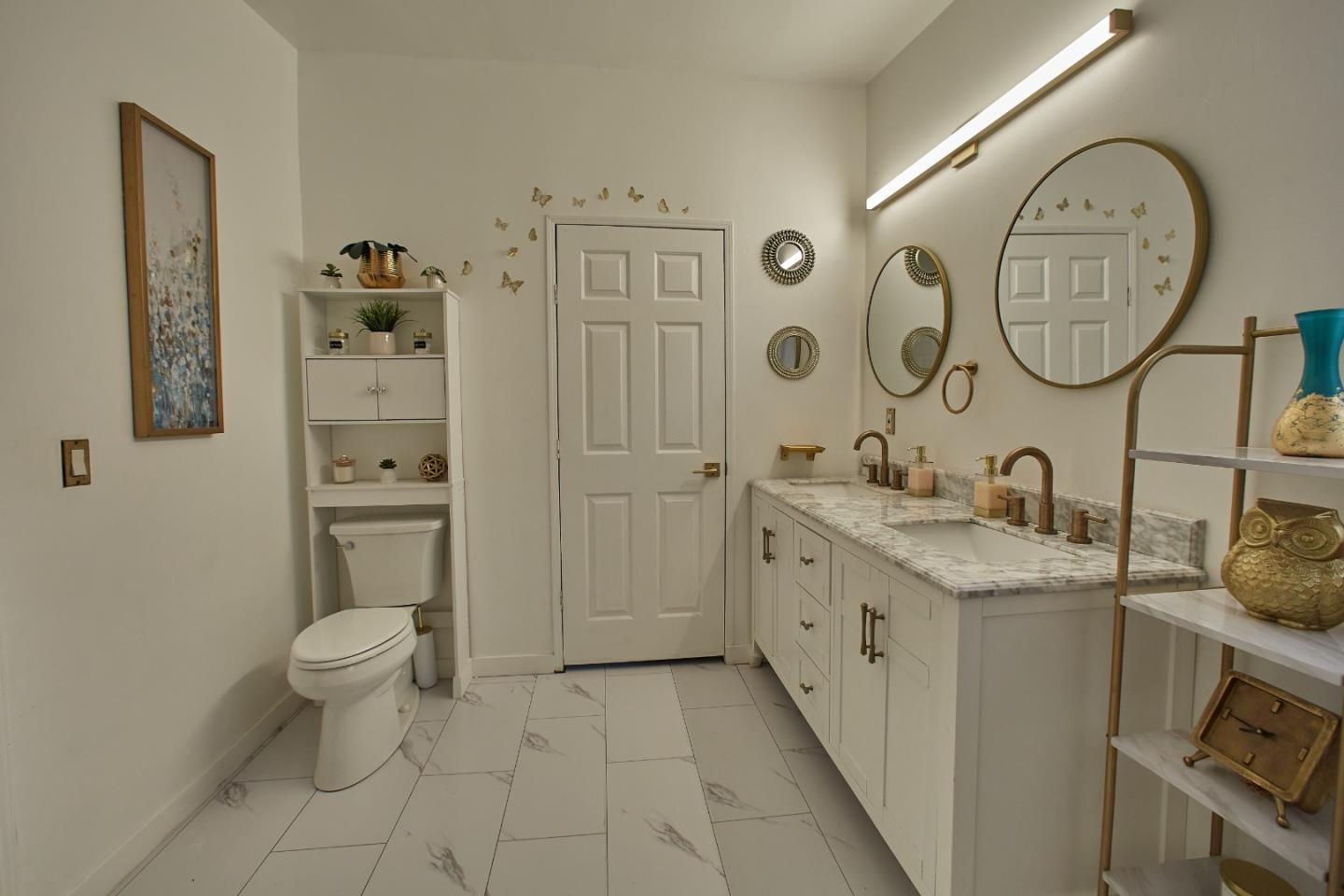 20 Russell Road, Unit 9 Salinas, CA 93906 - Photo 10 of 25 a spacious bathroom with a granite countertop sink mirror and a toilet