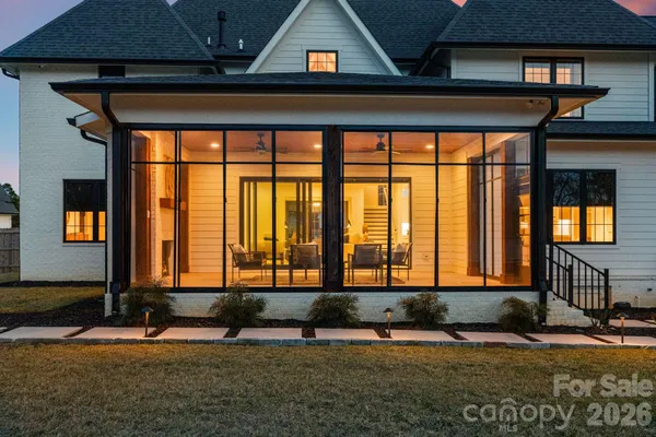 a view of room with a large window