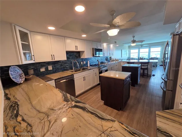 a kitchen with stainless steel appliances granite countertop a sink dishwasher stove and wooden cabinets